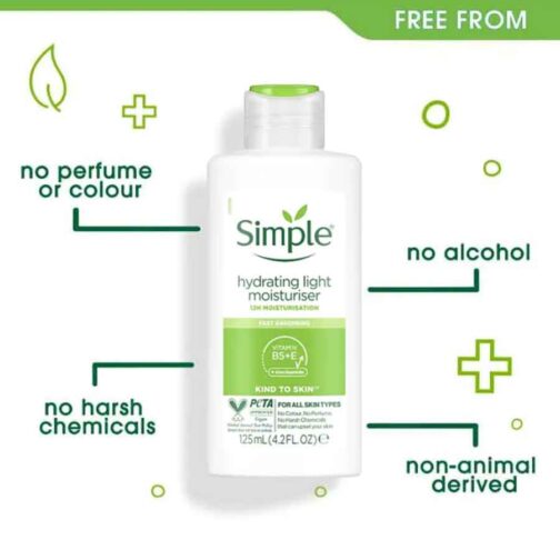 simple kind to skin hydrating light moisturiser - 125ml