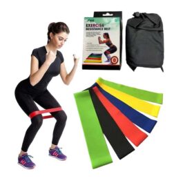 Exercise Resistance Loop Bands Set Of 5 with Carry Bag