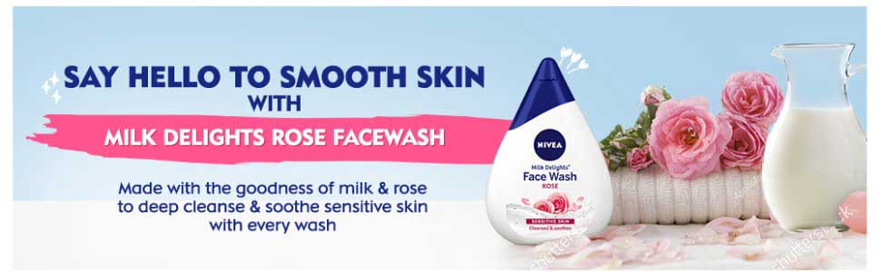 Nivea Face Wash Milk Delights Caring Rosewater