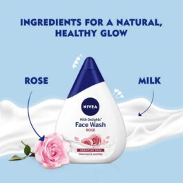Nivea Face Wash Milk Delights Caring Rosewater (Sensitive Skin)- 100ml
